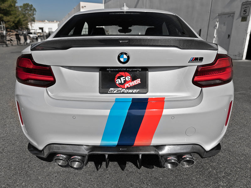 aFe MACHForce XP Exhausts Cat-Back SS 19-21 BMW M2 Competition L6-3.0L w/Carbon Fiber Tips - Burkken Auto Parts