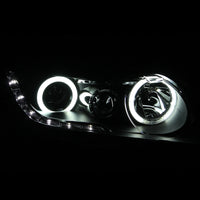 ANZO 2006-2011 Honda Civic Projector Headlights w/ Halo Black (CCFL) - Burkken Auto Parts