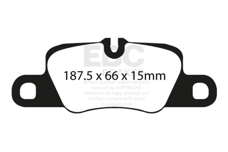 EBC 12-15 Porsche 911 (991) (Cast Iron Rotor only) 3.8 Carrera S Redstuff Rear Brake Pads - Burkken Auto Parts