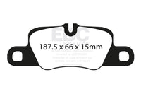 EBC 12-15 Porsche 911 (991) (Cast Iron Rotor only) 3.8 Carrera S Redstuff Rear Brake Pads - Burkken Auto Parts
