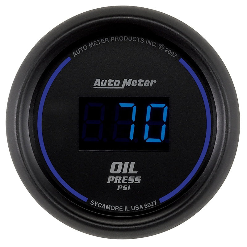 Autometer Cobalt Digital 52.4mm Black 0-100psi Oil Pressure Gauge - Burkken Auto Parts