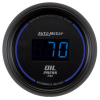 Autometer Cobalt Digital 52.4mm Black 0-100psi Oil Pressure Gauge - Burkken Auto Parts