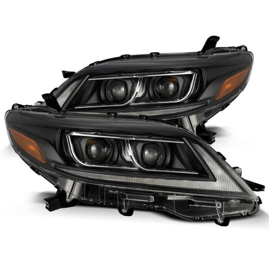 AlphaRex 11-21 Toyota Sienna PRO-Series Proj Headlights Plank Style Black w/Seq Signal/DRL - Burkken Auto Parts