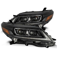 AlphaRex 11-21 Toyota Sienna LUXX LED Proj Headlights Plank Style Black w/Seq Signal/DRL - Burkken Auto Parts