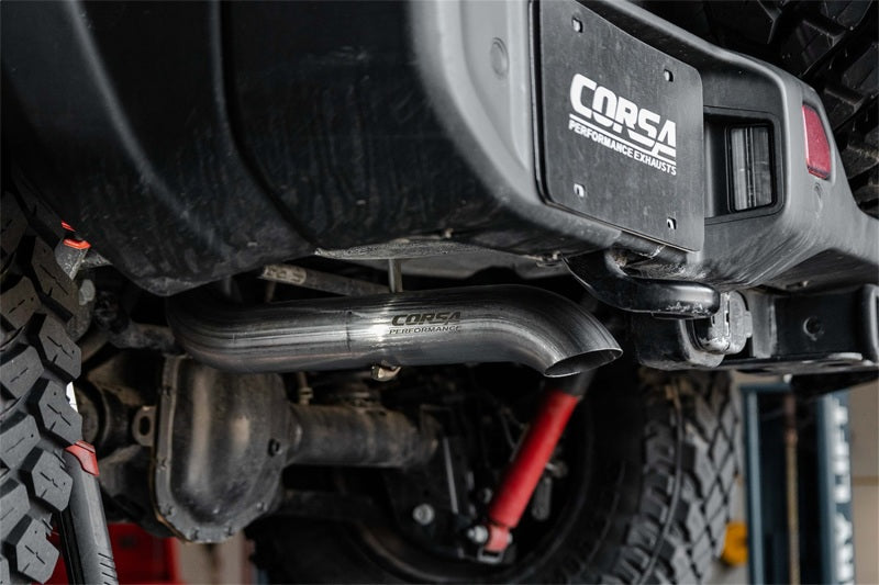 Corsa 2018-2025 Jeep Wrangler JLU 3.6L Sport 2.75in Cat-Back Exhaust w/ Turn Down Tip - Burkken Auto Parts