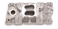 Edelbrock Manifold SBC 23-Degree Marine RPM 1955-1986 w/ Brass - Burkken Auto Parts