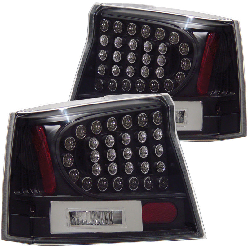 ANZO 2006-2008 Dodge Charger LED Taillights Black - Burkken Auto Parts