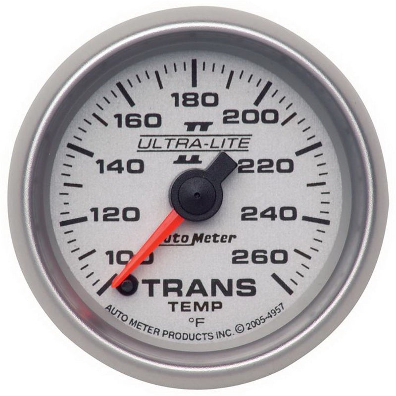 Autometer Ultra-Lite II  2-1/16in Transmission Temperature 100-260 Deg F Digital Stepper Motor Gauge - Burkken Auto Parts