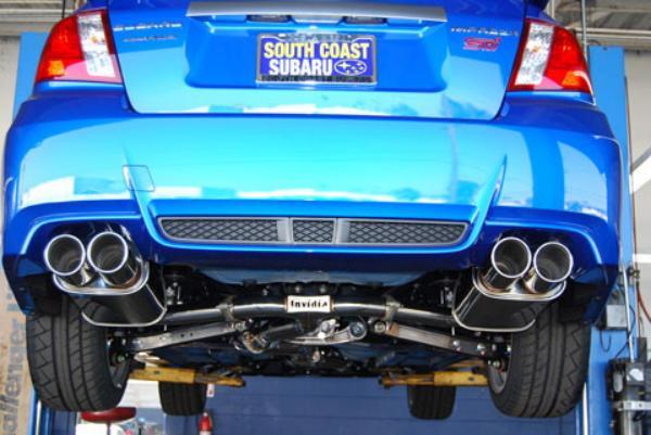Invidia 11+ STI/WRX Sedan Only 76mm Q300 Stainless Steel Tip Cat-back Exhaust - Burkken Auto Parts