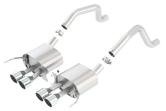 Borla 15 Chevy Corvette C7 ZO6 6.2L w/o AFM NPP S-Type Quad RD RL IC Tips Center Rear Exit Exhaust