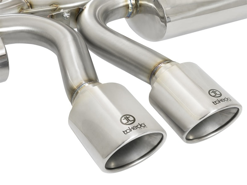 aFe Takeda 3in 304 SS Cat-Back Exhaust System w/ Polished Tips 2017 Honda Civic Si I4 1.5L (t) - Burkken Auto Parts