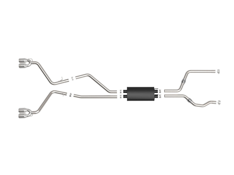 aFe MACH Force-Xp 2.5in. 304 SS C/B Exhaust 20-21 Ford Explorer V6-3.0L - Polished Tip - Burkken Auto Parts