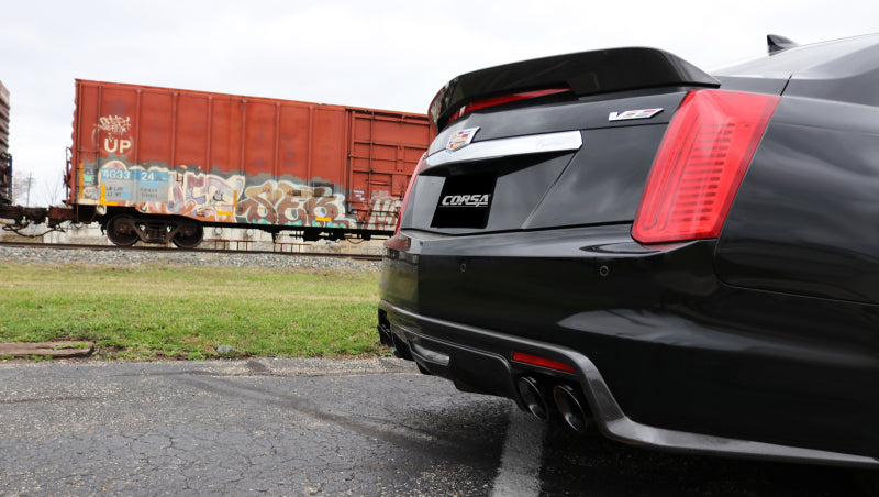 Corsa 2016-2019 Cadillac CTS V Sedan 6.2L V8 2.75in Polished Sport Axle-Back Exhaust - Burkken Auto Parts