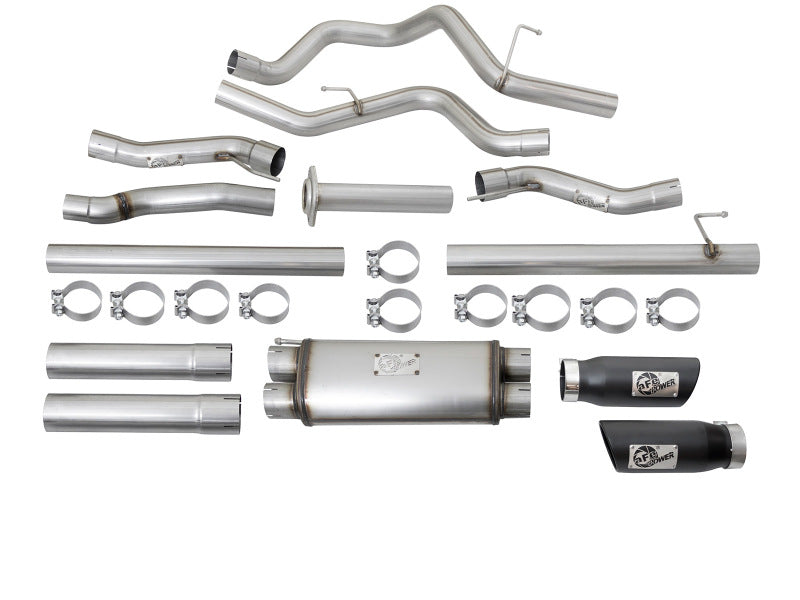 aFe MACHForce XP 3in 409-SS Exhaust Cat-Back 2017 Ford F-150 Raptor V6-3.5L (tt) w/ Black Tip - Burkken Auto Parts