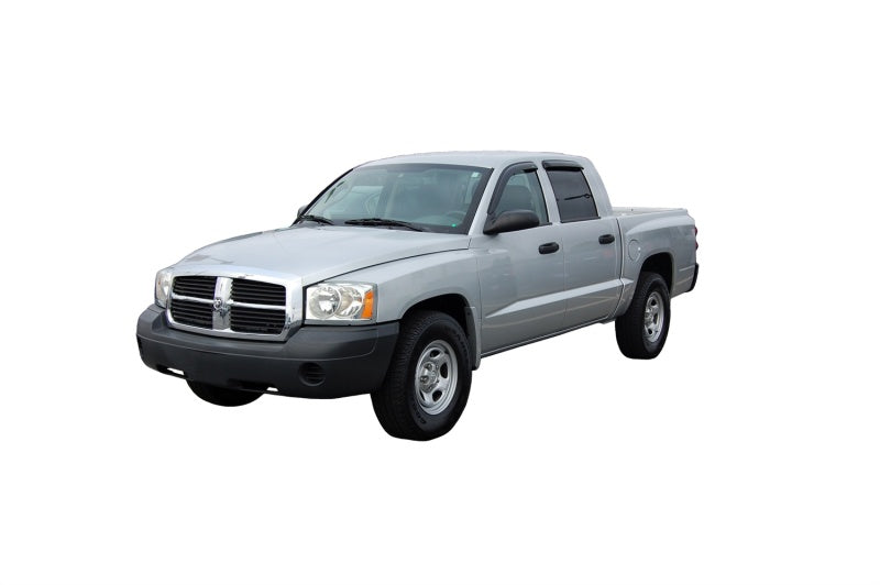 AVS 05-11 Dodge Dakota Quad Cab Ventvisor Outside Mount Window Deflectors 4pc - Smoke - Burkken Auto Parts