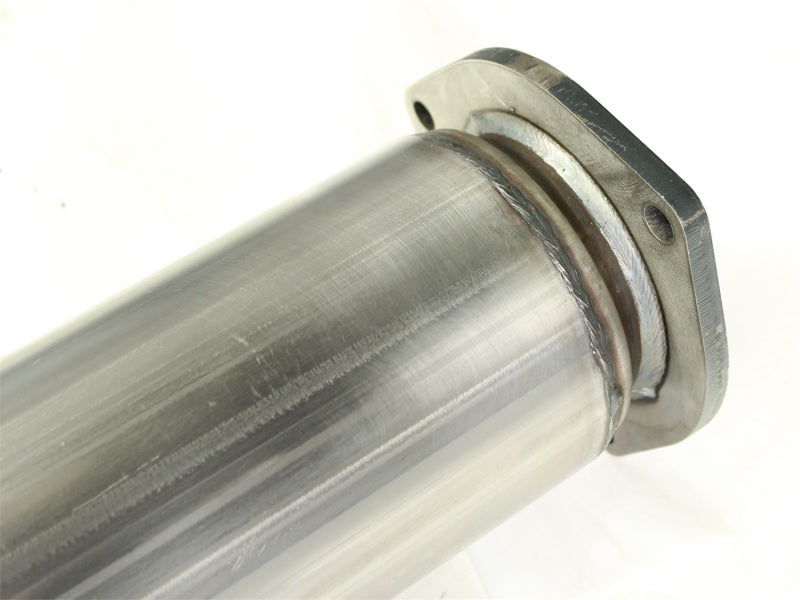 aFe Atlas 5in DPF-Back Aluminized Steel Exh Sys Ford Diesel Trucks 11-14 v8-6.7L td wrinkled blk tip - Burkken Auto Parts