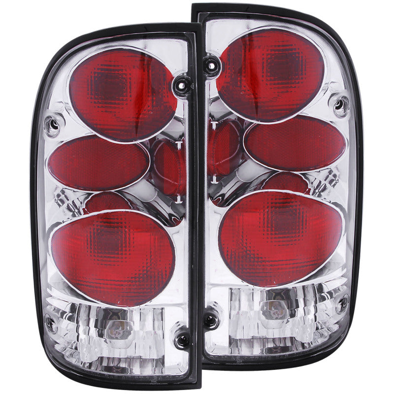 ANZO 1995-2000 Toyota Tacoma Taillights Chrome - Burkken Auto Parts