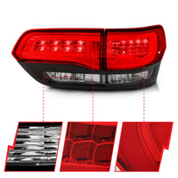 ANZO 2014-2016 Jeep Grand Cherokee LED Taillights Red/Clear - Burkken Auto Parts