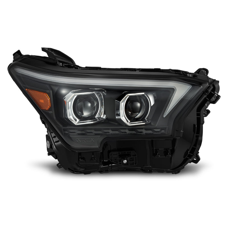 AlphaRex 23-24 Toyota Tacoma LUXX-Series LED Proj Headlights Blk w/Actv Light & Seq. Sig + DRL - Burkken Auto Parts