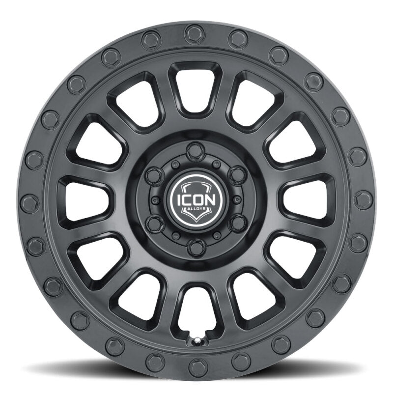 ICON Hulse 18x9 8x6.5 12mm Offset 5.5in BS Double Black - Burkken Auto Parts