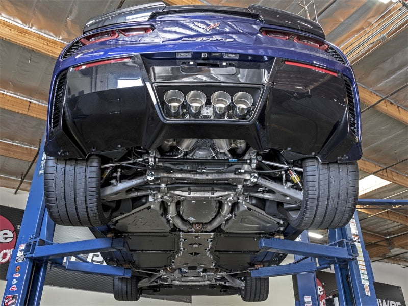 aFe MACHForce XP 3in-2 1/2in Axle Back 304SS Exhaust w/ Polished Tips 15-17 Chevy Corvette Z06 - Burkken Auto Parts