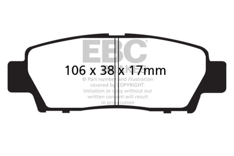 EBC 95-96 Toyota Avalon 3.0 Redstuff Rear Brake Pads - Burkken Auto Parts