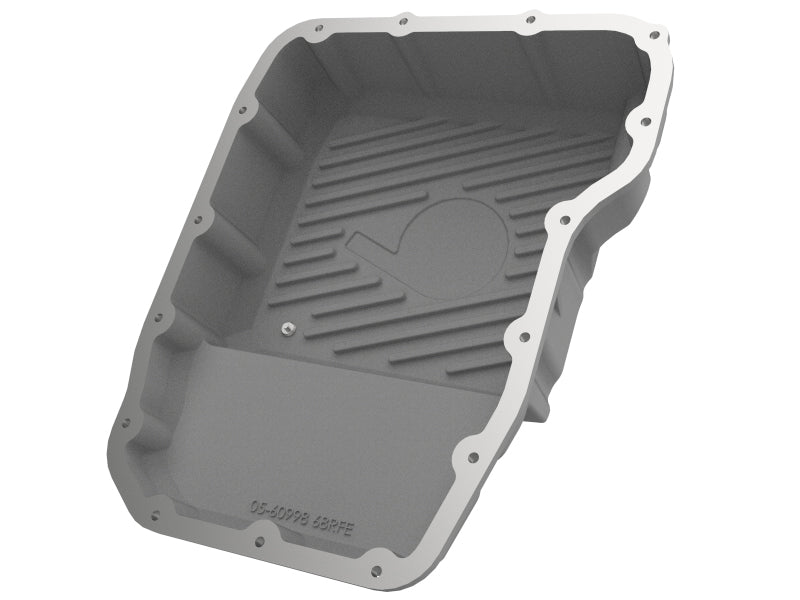 aFe Transmission Pan Raw w/ Machined Fins 13-19 Dodge Diesel Trucks L6-6.7L (td) - Burkken Auto Parts