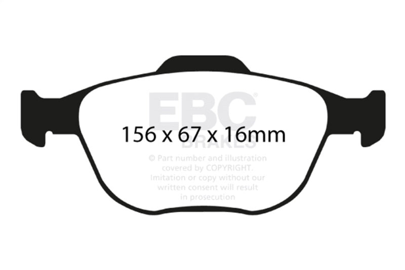 EBC 02-04 Ford Focus 2.0 SVT Greenstuff Front Brake Pads - Burkken Auto Parts