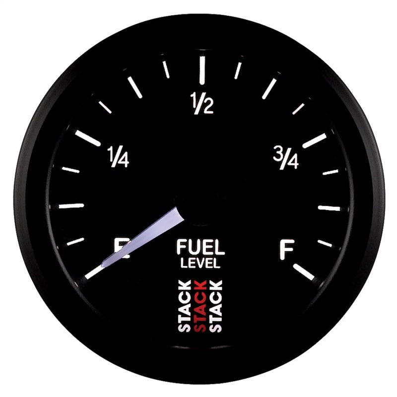Autometer Stack Instruments 52mm 0-280 Ohm Programmable Pro Stepper Motor Fuel Level Gauge - Black - Burkken Auto Parts