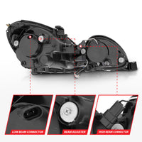 ANZO 1998-2005 Lexus Gs300 Projector Headlights w/ Halo Black - Burkken Auto Parts
