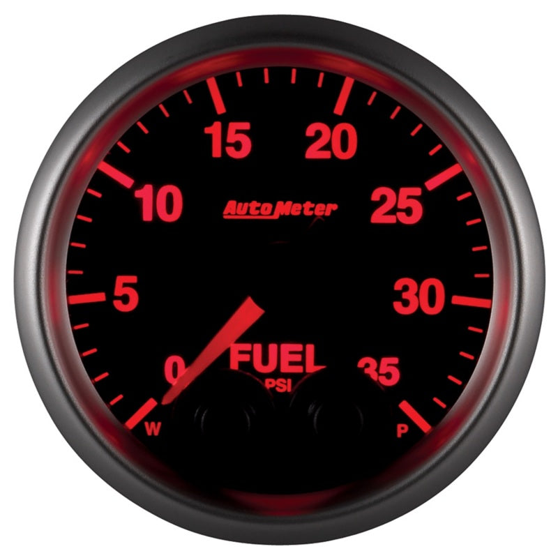 Autometer Elite 2-1/16in 0-35 PSI Fuel Pressure Stepper Motor w/ Peak & Warn - Burkken Auto Parts