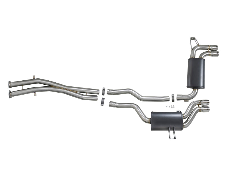 aFe MACH Force-Xp 2.5in 304 SS Cat-Back Exhaust w/ Polished Tips 01-06 BMW M3 - Burkken Auto Parts