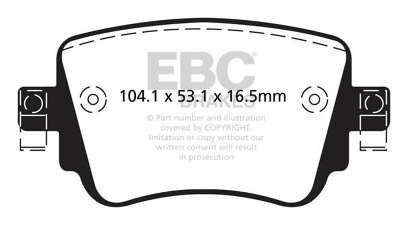 EBC 15-21 Volkswagen GTi 2.0 Turbo Greenstuff Rear Brake Pads - Burkken Auto Parts