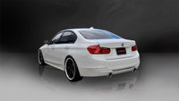 Corsa 12-14 BMW 335i Sedan AWD F30 3in Polished Touring Dual Rear Single 3.5in Tip Cat-Back - Burkken Auto Parts