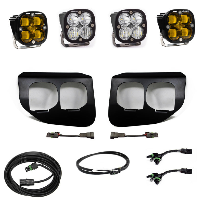 Baja Designs 2020+ Ford Super Duty Fog Lights FPK Amber SAE/Pro DC Baja Designs w/Upfitter - Burkken Auto Parts
