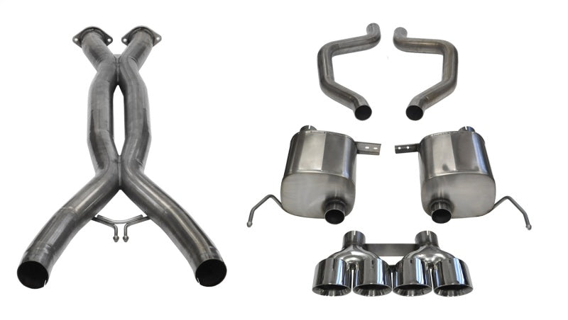 Corsa 2015+ Chevrolet Corvette C7 Z06 2.75in Dual Rear Xtreme Cat-Back Exhaust w/ Quad Polis - Burkken Auto Parts