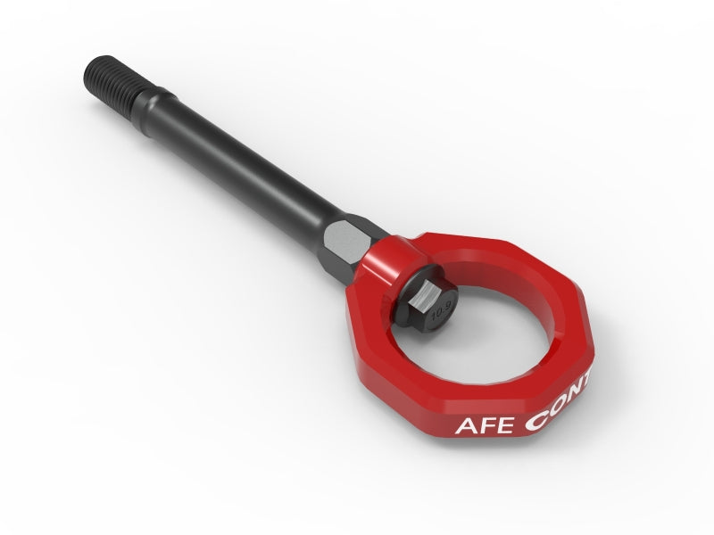 aFe CONTROL Front Tow Hook Red - Burkken Auto Parts