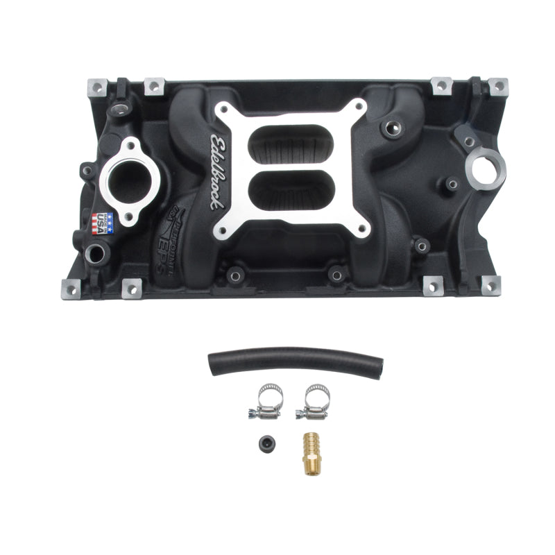 Edelbrock Manifold Performer Eps SB Chevy Vortec Black Finish - Burkken Auto Parts