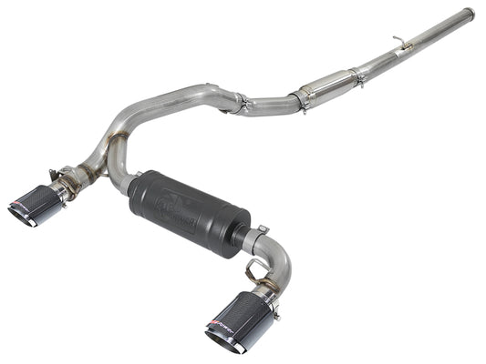 aFe Takeda 3in 304 SS Cat-Back Exhaust System w/ Carbon Fiber Tips 16-18 Ford Focus RS I4-2.3L (t) - Burkken Auto Parts