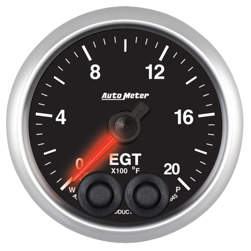 Autometer Elite 52mm 0-2000 Deg F Full Sweep Electronic Exhuast Gas Temperature Gauge - Burkken Auto Parts