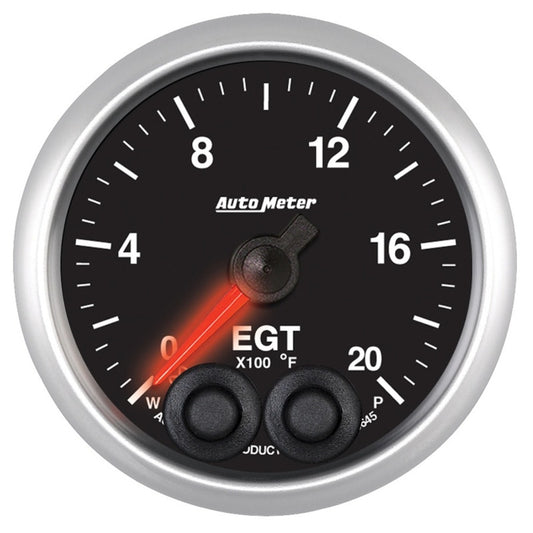 Autometer Elite 52mm 0-2000 Deg F Full Sweep Electronic Exhuast Gas Temperature Gauge - Burkken Auto Parts