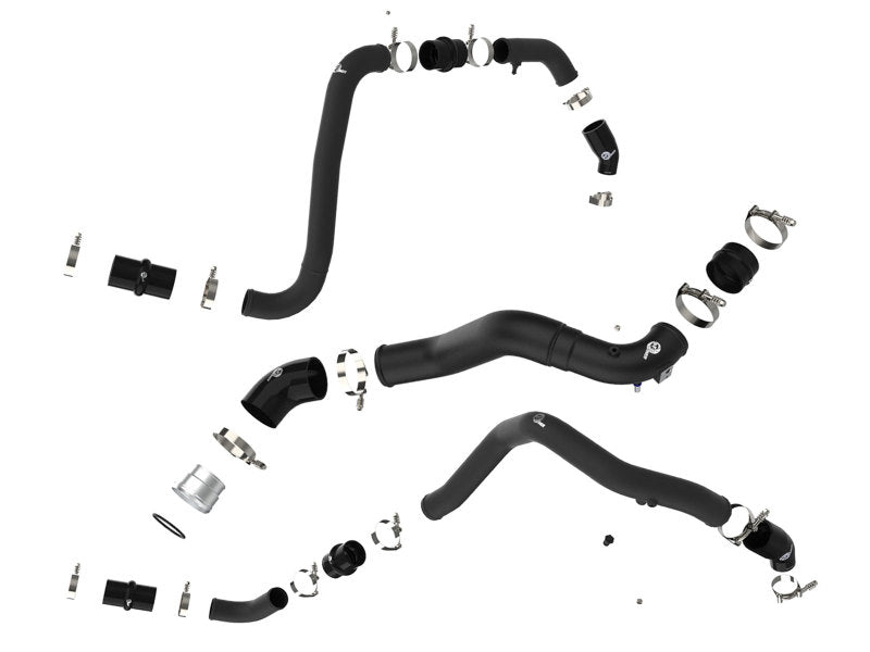 aFe BladeRunner 21-22 Ford F-150 Ecoboost V6-3.5L(tt) Aluminum Hot and Cold Charge Pipe Kit Black - Burkken Auto Parts