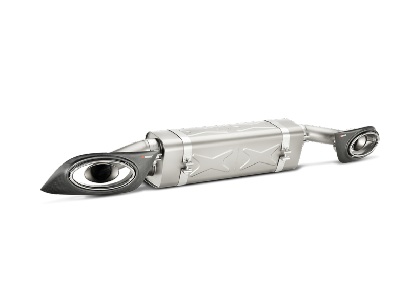 Akrapovic 14-15 Porsche 911 Turbo/Turbo S (991) Slip-On Line (Titanium) w/ Carbon Titanium Tips - Burkken Auto Parts