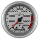 AutoMeter Gauge Nitrous Press 2-5/8in. 1600PSI Stepper Motor W/ Pk & Wrn Ultra-Lite II - Burkken Auto Parts