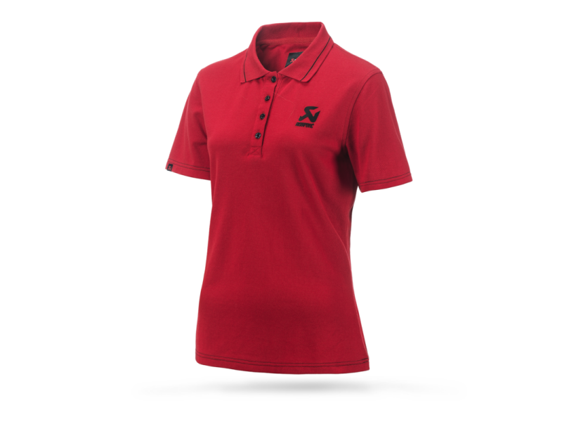 Akrapovic Corpo Polo Red Womens - L - Burkken Auto Parts