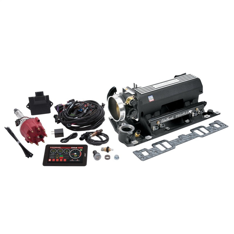 Edelbrock Pro Flo 4 XT EFI System Seq Port SBC Vortec/E-Tec 550 Max HP 29lb/hr Black Finish - Burkken Auto Parts