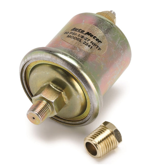 Autometer Oil Pressure Sensor 0-80PSI 1/8in NPT Male For Short Sweet Elec. - Burkken Auto Parts