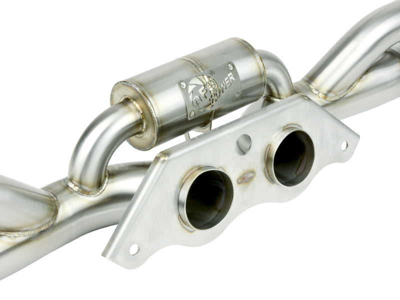 aFe Power MACHForce XP 304 Stainless Secondary Muffler Delete Pipe 14-19 Porsche 911 GT3 3.8L/4.0L - Burkken Auto Parts
