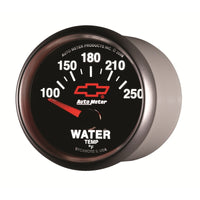 Autometer GM Bowtie Black 2-1/16in 100-250 F Pedestal Electronic Water Temp Gauge - Burkken Auto Parts