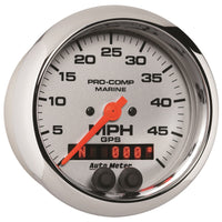 Autometer Marine Chrome Ultra-Lite 3-3/8in 50MPH GPS Speedometer Gauge - Burkken Auto Parts